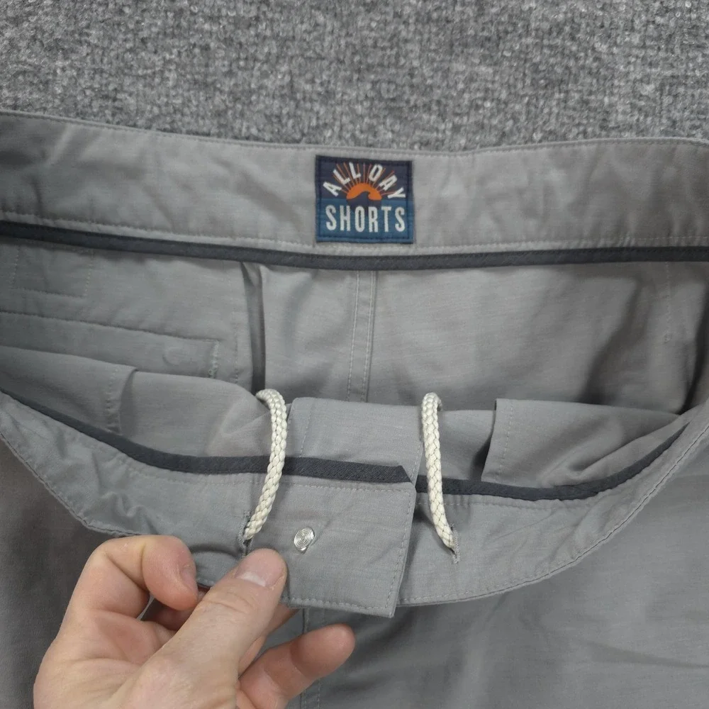Faherty Shorts Mens 34 Gray All Day 2.0 Stretch Hybrid Quick Dry Preppy Prep